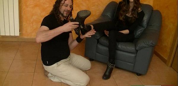  Interview to Anna - Foot Licking and Trample Boots